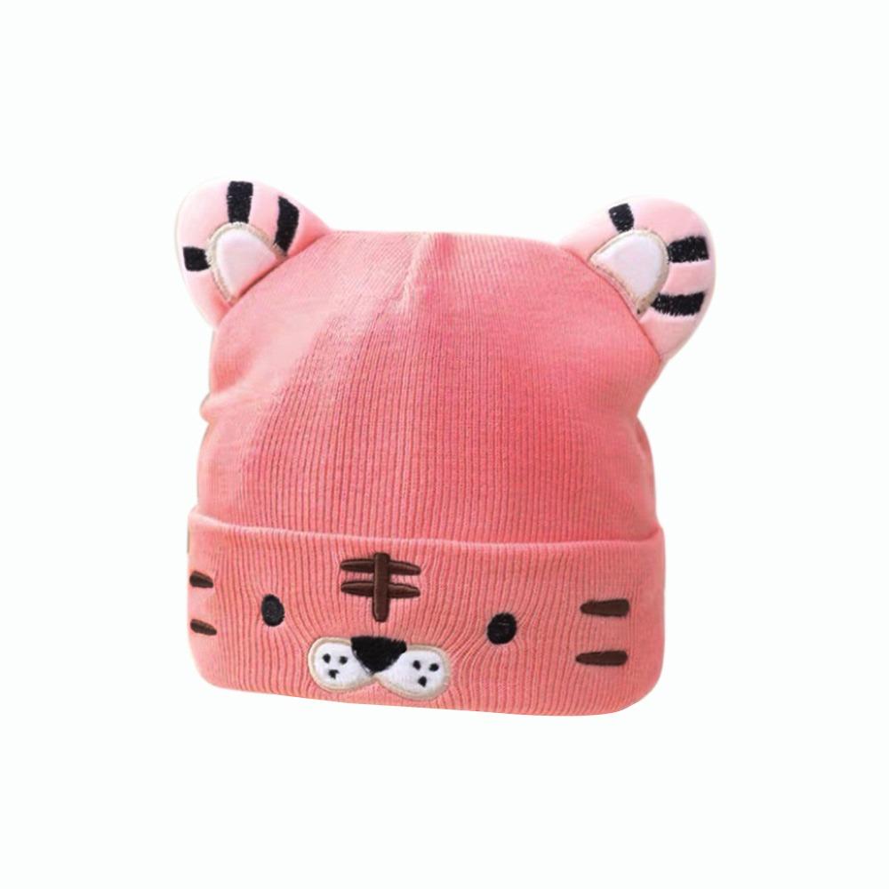 Coldproof Kids Knitted Beanies Cartoon Tiger Pullover Hat  Toddler Newborn Infant