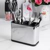 Drainable Kitchen Cutlery Organizer Stainless Steel Spoon Storage Rack  Countertop
