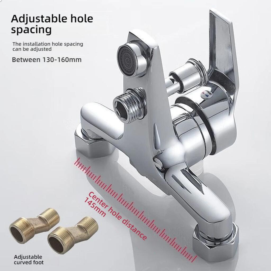 Bathroom Pressurized Shower Faucet Mixer Valve Cold and Hot Water Tap for Bathtub Anti-Leak Design Durable Bathroom Tap