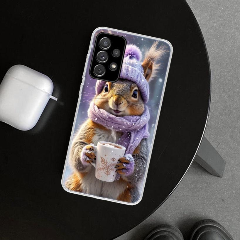 Animal Squirrel Phone Case Cover for Samsung Galaxy A12 A22 A32 A52 A72 A02S A51 A50S A31 A20S A10S Note 20 Ultra 10 Plus Galaxy