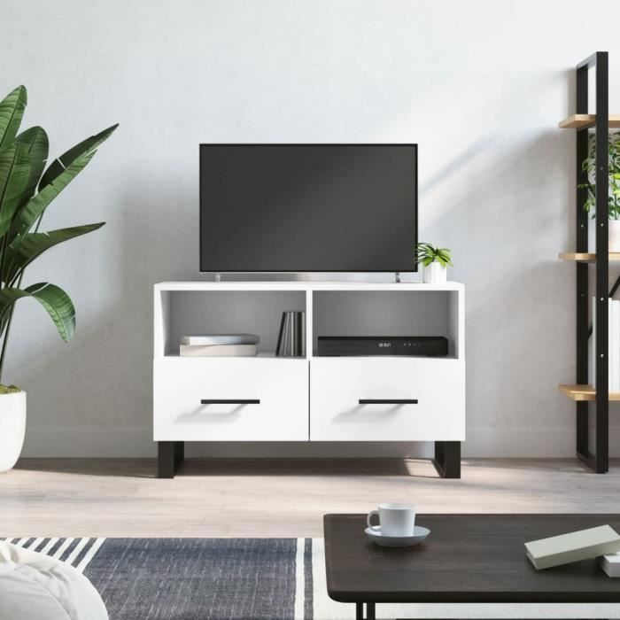 VidaXL TV Stand White 80x36x50 Cm Engineered Wood 828996