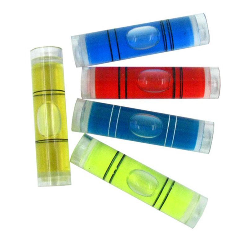 9.5*40mm Plastic Tubular Bubble Level Yellow Blue Green Red Color Water Level For Po Frame Household DIY