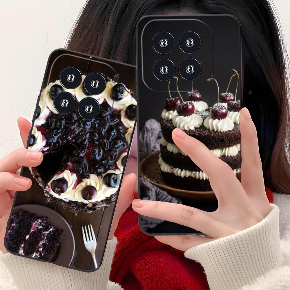 Чехол для мобильного телефона 'Шварцвальдский торт' для Xiaomi 15 14 13 12 Mi 11 T Ultra Lite Pro S X 5G Цветной Печатный Чехол Красивый Роскошный