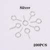 100-200pcs/lot Small Tiny Eye Pins Eyepins Hooks Eyelets Screw Threaded Clasps Hooks Supplies For Jewelry Findings Wholesale