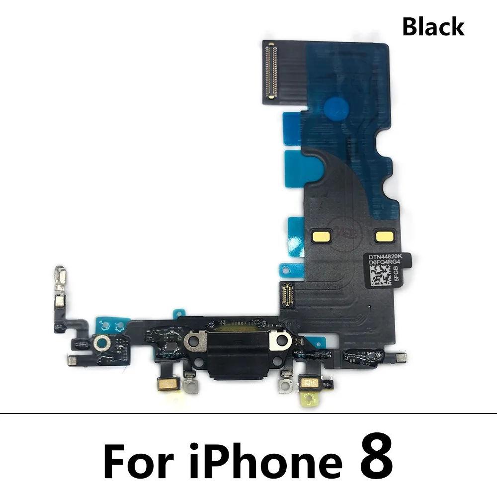 Шлейф USB-разъема для зарядки для iPhone 7 8 Plus Xs Max X, плата зарядки с модулем микрофона, запасные части