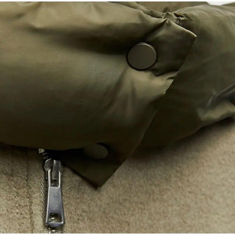 Повседневная свободная женская куртка с капюшоном, однотонная лоскутная молния, теплые пальто с длинными рукавами, осень-зима, женская шикарная уличная верхняя одежда, женское шерстяное пальто, уличная одежда