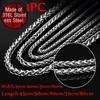 Men Punk Gothic Choker Cool Metal Collar Braided Wheat Chain Stainless Steel Necklace Heavy Link