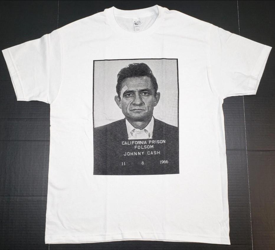 Футболка JOHNNY CASH с потертым фотороботом