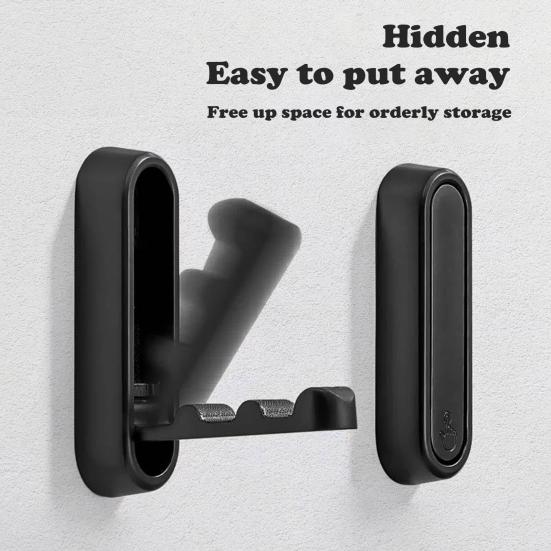 Folding Wall Hook Coat Hanger Sturdy Construction Strong Load-bearing Easy To Install 90-degree Swivel Heavy Duty Wall Hook