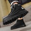 Новые модные осенние и зимние мужские высокие ботинки martin для студентов, трендовые рабочие туфли на мягкой подошве для мальчиков, кроссовки Martin с защитой труда
