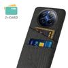 Чехол для Realme 12 Pro 5G/12 Pro+ 5G Тканевая текстура Устойчивая к царапинам телефонная накладка с двойным держателем для карт