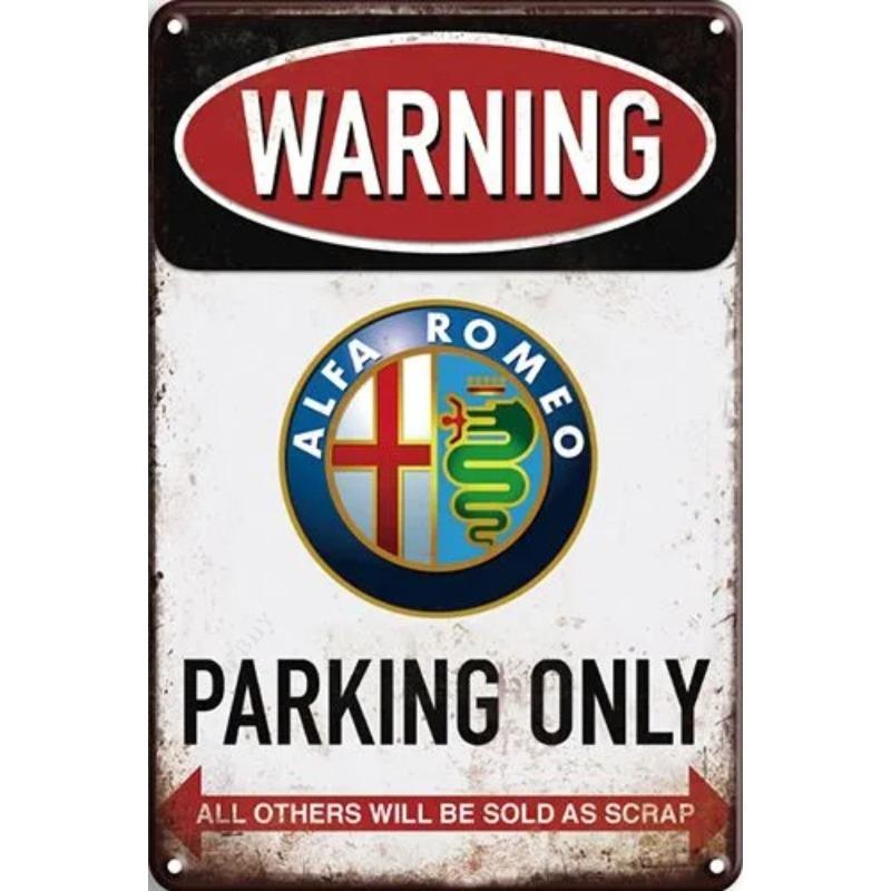 Lamborghini Parking Only Sign, Retro Metal Car Decor Plaque
