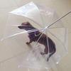 Dog Walking Waterproof Clear Cover Built-in Leash Rain Sleet Snow Pet Umbrella