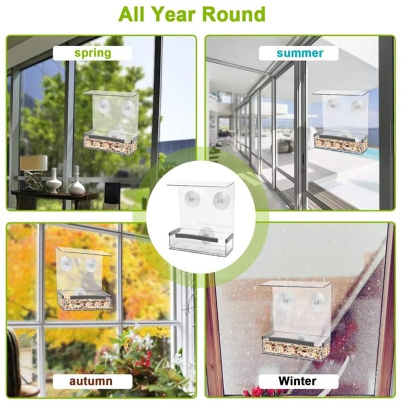 Акриловые кормушки для домашних птиц, поддоны для семян для неразлучников, зябликов, канареек, хомяков, кормушки для домашней птицы, контейнеры для кормления семенами