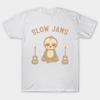 T Shirt Women Sloth Playing Listening Guitar Slow Jams Funny Slo Harajuku Print Kawaii Tshirt Summer Short Sleeve Female T-Shirt Top Tee