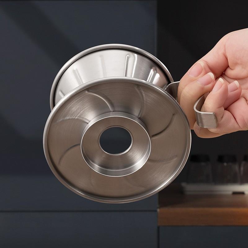 Stainless Steel Pour Over Coffee Dripper Reusable Rustproof Design Perfect For Home Office Coffee Brewing