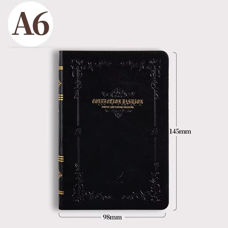 A6A7 Винтажный блокнот с золотым принтом, симпатичный, компактный, портативный, карманный, в твердом корпусе, из искусственной кожи, блокнот, школьные принадлежности, офисный дневник