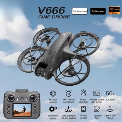 Новый MIni V666 Дрон 8K Профессиональный WIFI 5G Дрон Обход препятствий Бесколлекторный Режим удержания высоты Безголовый режим Игрушки RC Квадрокоптер 2025