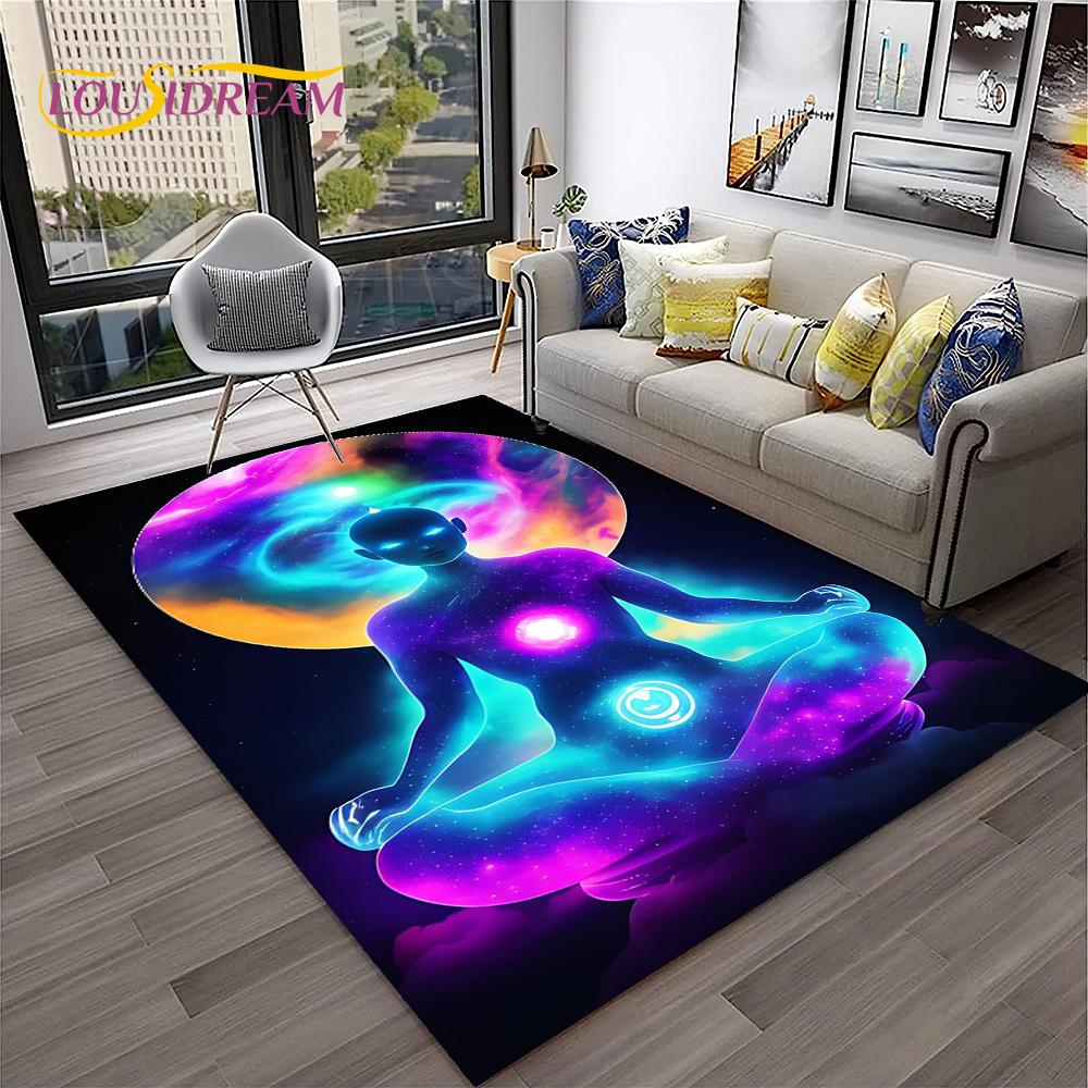 Naturalize Yoga Meditation Rainbow 7 Chakra Soft Carpet Rug для дома, гостиной, спальни, дивана, коврика для двери, декора, нескользящий напольный коврик