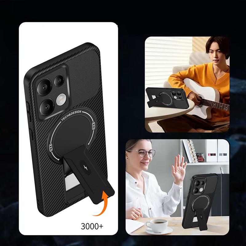 For Xiaomi 14T Armor Magnetic Stand Camera Lens Anti-Scratch Phone Case For Xiaomi 14T Pro Silicone Soft Cover Mi 14T Cases 14t