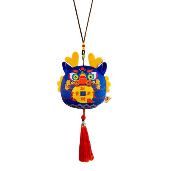 Китайский новогодний талисман дракона, мягкие плюшевые подвесные подвески, украшение года дракона для автомобиля, украшение для дома, весеннего фестиваля