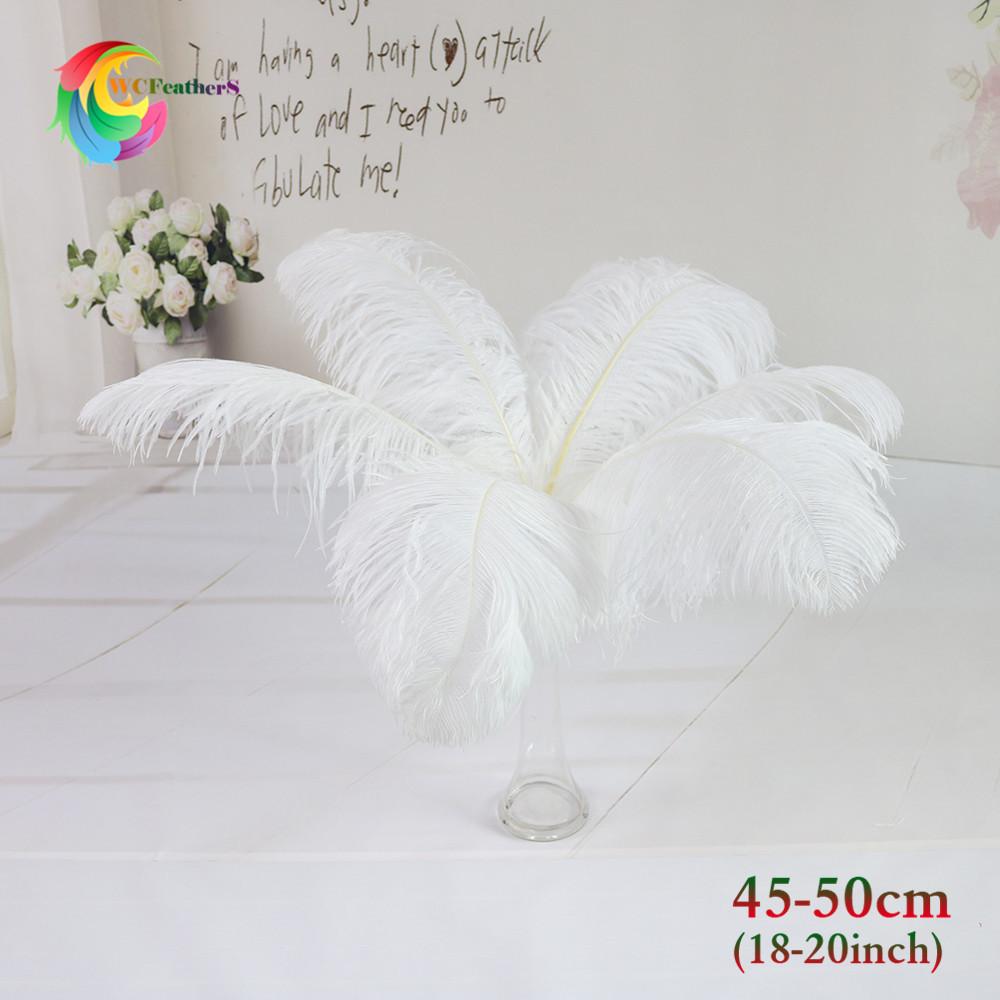 45-50 см Южноафриканское страусиное перо Современная перьевая лампа Свадебное сценическое украшение Высококачественное страусиное перо