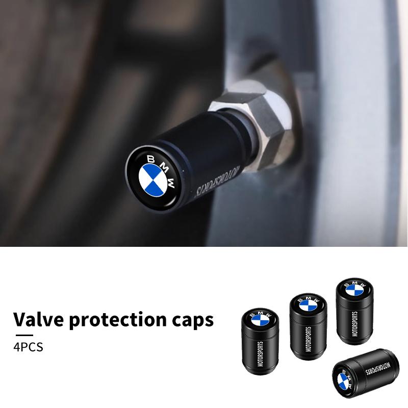 BABD1 For BMW New 4Pcs Car Wheel Tire Valve Caps Air Stem Covers Accessories For BMW E46 E90 E60 F10 E39 F30 E36 F20 E87 E90 E70 E91