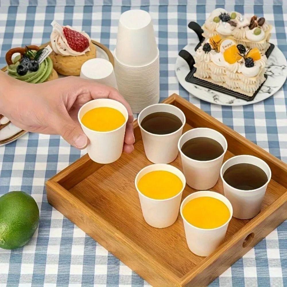 200Pcs 30/60/120/200ml Tasting Cup Thickened Paper Cup Set Disposable Paper Cup  Party Supplies