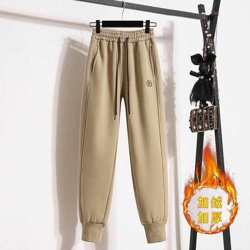 Зимние спортивные штаны Harlan Bunched Feet и флис с вышивкой из плотной ткани