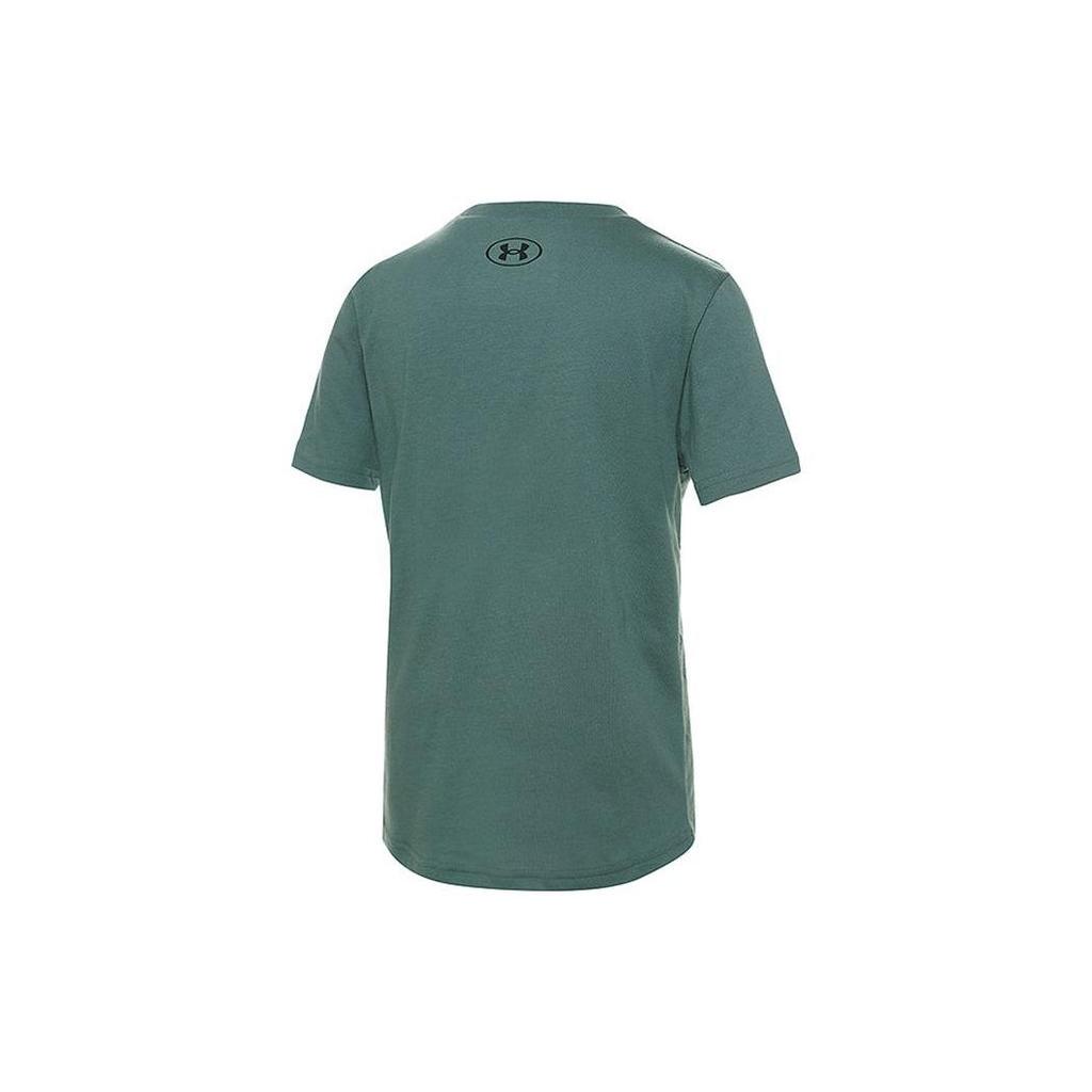 Under Armour Sportstyle Kids Logo Print Casual Short Sleeve T-Shirt Kids Tops Green 1363282-370