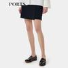PORTS Overlapping A-Line Wool Blend Skirt
