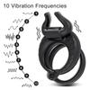 Vibrating Cock Ring for Men Soft Silicone Dual Rings Couples Game Adult Sex Toy Ejaculation Delay Male Penis Ring