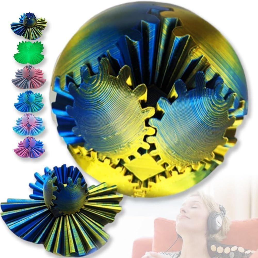 Gear Sphere 3D Printed Gear Ball Anxiety Relaxing Stress Ball New Spin Ball  for Adults