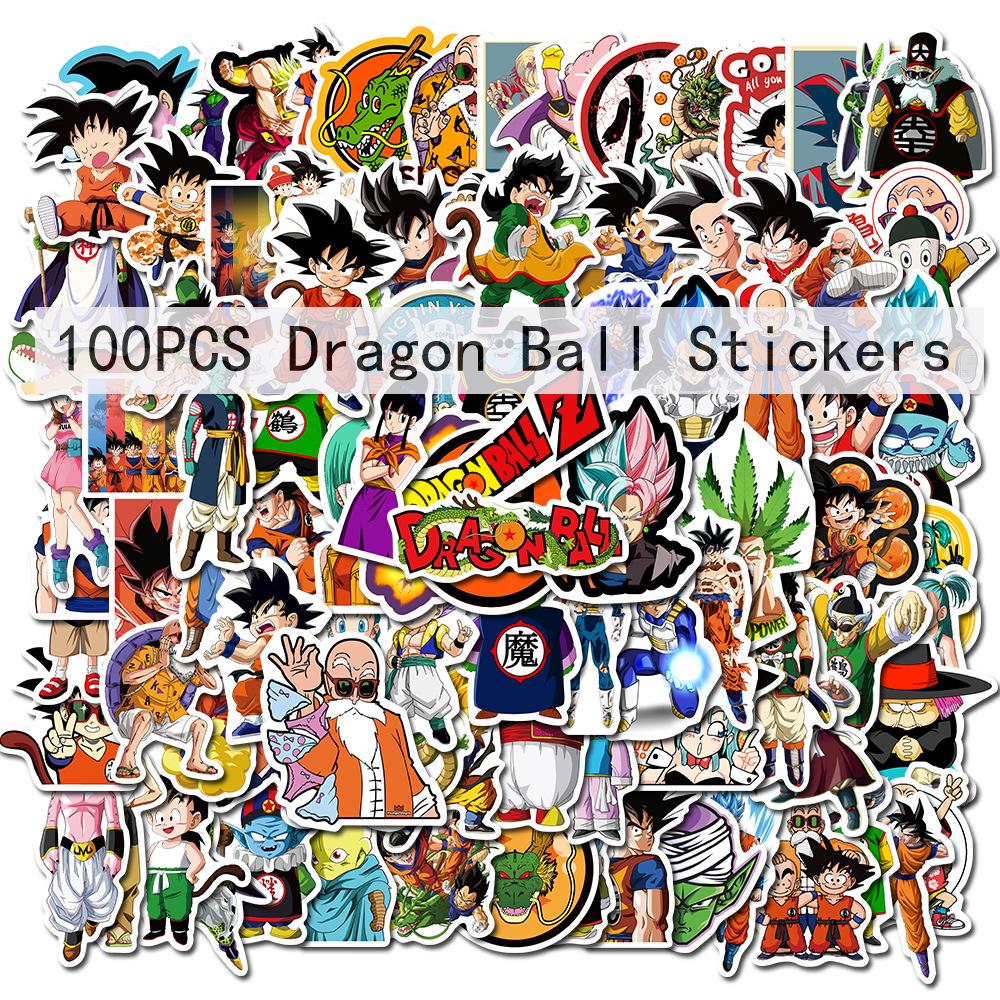 Наклейки Dragon Ball с яркими декалями Супер Сайян Гоку для ноутбуков**