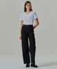 Basic House Women'S V-Neck Stretch Slim Fit Short Sleeve T-Shirt White Lats0204 (A Type)