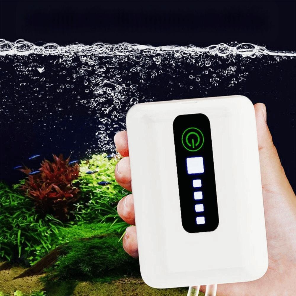 Прочный 70H/40H Аквариумный кислородный насос Перезаряжаемый USB Насос для кислорода в аквариуме Водонепроницаемый Ультра тихий Насос для кислорода для рыбалки на открытом воздухе