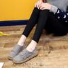 Fashion Korean Women Flat Sole Shoe Female Leisure One Word Pedal Thick-soled Bean Shoes Feet Comfortable Lazy Shoes