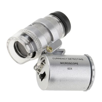 60-кратная увеличительная мини-ювелирная светодиодная лупа с подсветкой, ювелирная лупа для монет