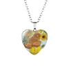 Элегантное ювелирное ожерелье в форме сердца с уникальным кулоном из драгоценного камня, вдохновленным Ван Гогом