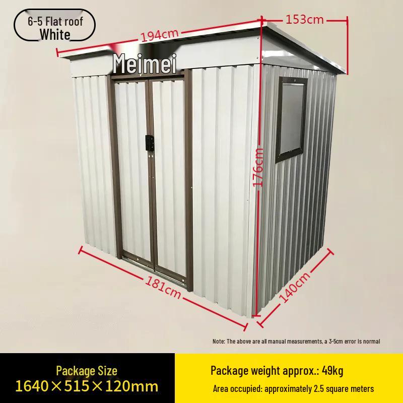 Movable Outdoor Sheet Metal Garden Shed and Storage Room