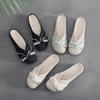 Woman Slippers Round Toe Pearl Flat Slides Outside H Sandal On Offer Elegant and Fashionable Shoes for Women Top Designs Sandals