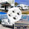 4 PCS 2.44'' Trailer Hub Dust Cap Trailer Axle Grease Cap With 8 Rubber Plugs, Steel Wheel Bearing Dust Caps Fit For Most Standard 5200 To 6000 Pound