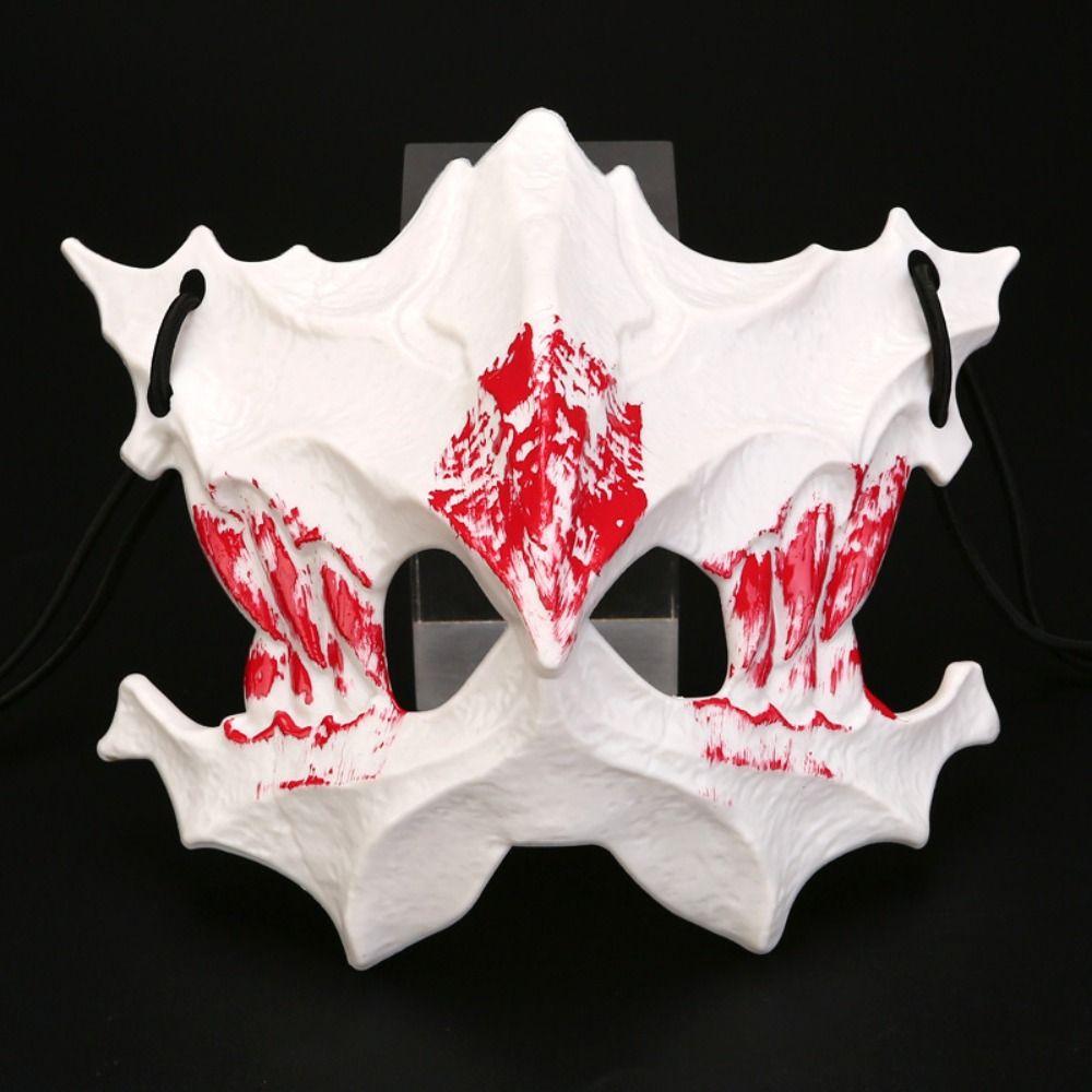 Resin Long Teeth Mask Half Mask Bloody Skull Mask Nightclub Cosplay