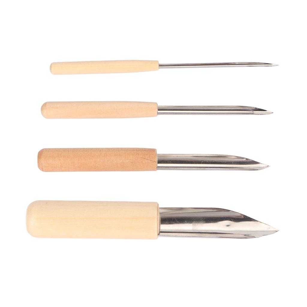 4 шт. Набор инструментов для резьбы по коже, нож для снятия фаски с деревянной ручкой