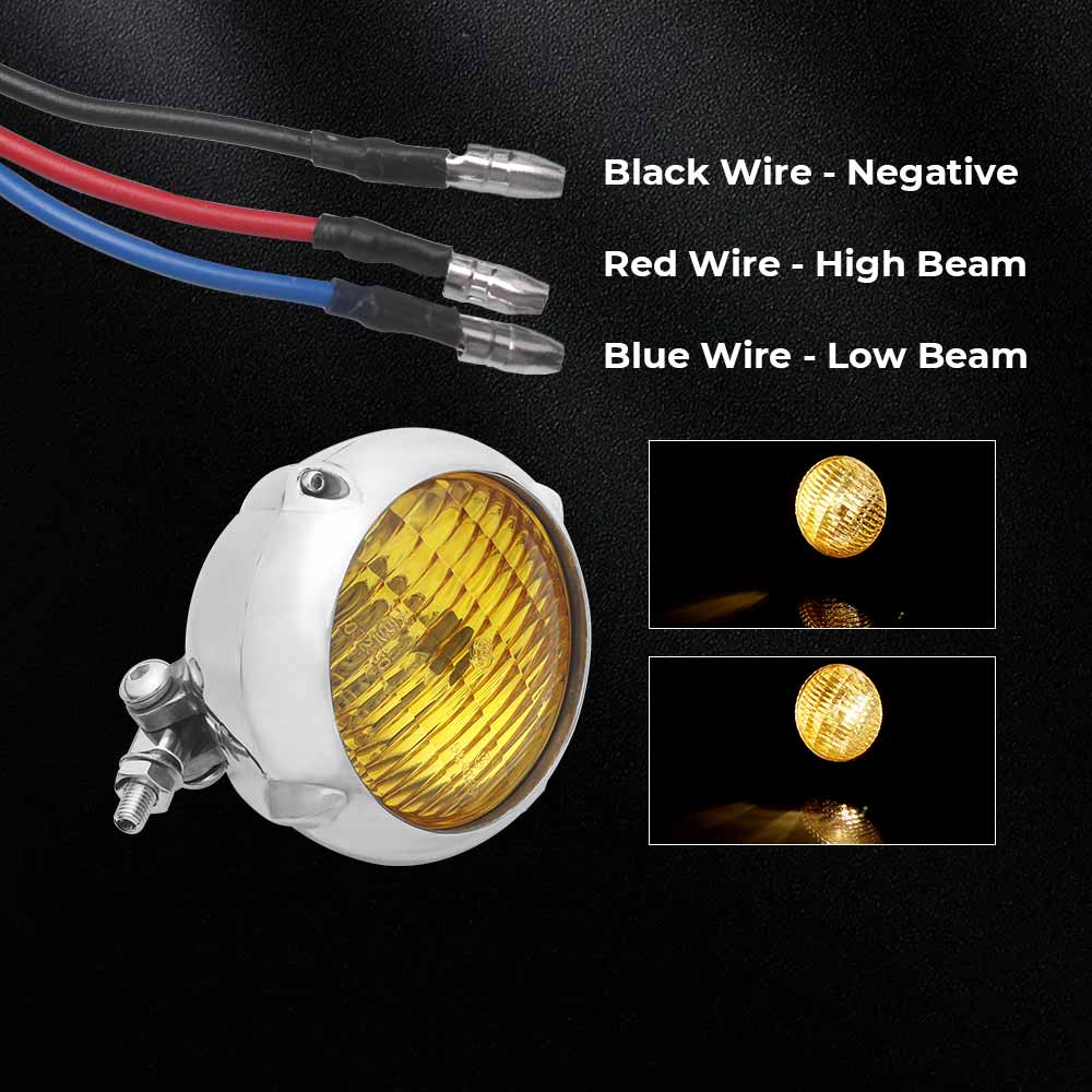 Ретро Мотоциклетная Деталь 12В Фара Дальний/Ближний Свет Для Harley Kawasaki Honda Yamaha Suzuki Чоппер Кафе Рейсер Боббер Круизер