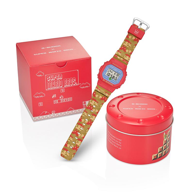 Casio G-Squad G-Shock Коллаборация Super Mario Brothers Квадратные Ударопрочные Водонепроницаемые Спортивные Кварцевые Часы Мужские Часы Синие DW-5600SMB-4PR