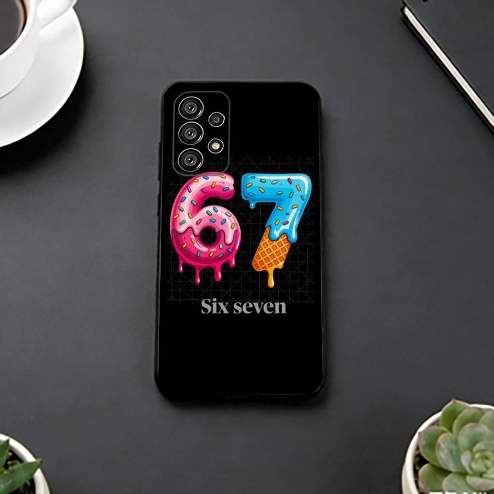 Чехол для телефона Six S-Seven 67 для Samsung S25, S24, S21, S22, S23, S30, Ultra, S20, Plus, Fe, Мягкий силиконовый черный чехол