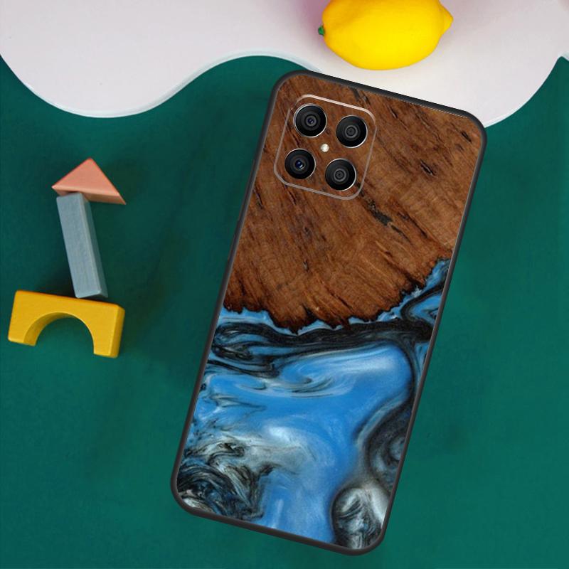 Кейс-путешественник из дерева и смолы для Honor 200 Pro 50 70 90 X9a X8a X8 X9 X8b X9c X9b Honor Magic 7 Lite 5 6 Pro Чехол