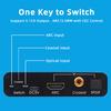 Аудиоадаптер ARC 192 кГц HD Audio Extractor Цифро-аналоговый аудиоконвертер DAC SPDIF Коаксиальный RCA