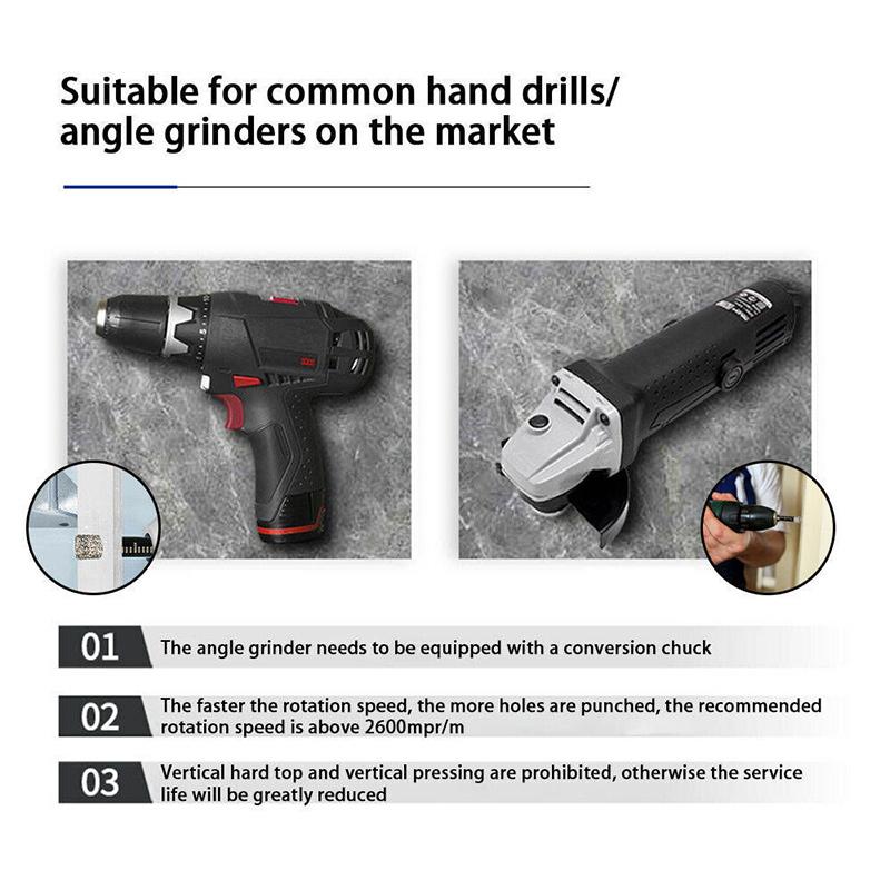 3шт 6-10 мм Алмазная дрель Коронка Сухая кольцевая пила Вырезать мрамор Гранит Плитка Фарфор